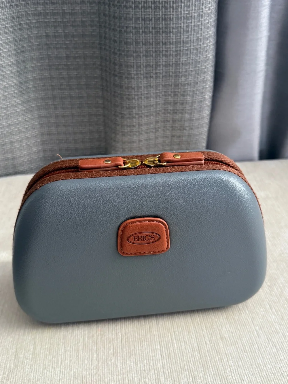 Bric's Gray and Brown Structured Travel Case